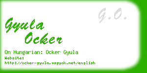 gyula ocker business card